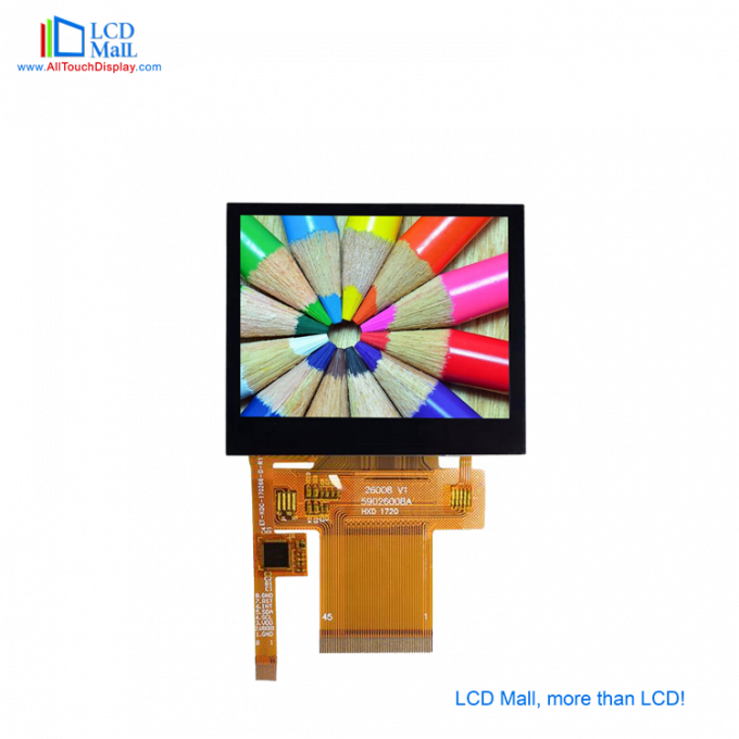 Ángulo de visión completo 3,5' TFT LCD panel táctil IPS pantalla de 24 bits Interfaz SPI RGB 0