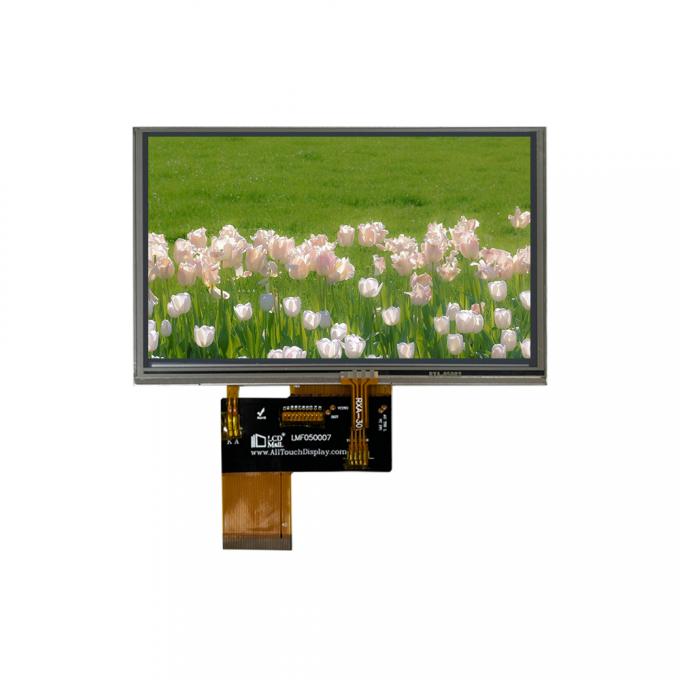 5.0 pulgadas Paisaje TFT pantalla LCD 800 * 480 Resolución 550nits 40pin Interfaz RGB Panel táctil capacitivo para el hogar inteligente 0