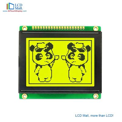 Pantalla LCD gráfica de alto rendimiento con luz de fondo amarilla y temperatura de funcionamiento de -20 a 70 °C