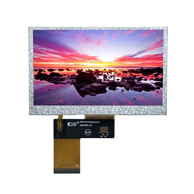 4.3" TFT Transmisor 480x272 280nits IPS Vidrio RGB 4,3 pulgadas Pantalla LCD con PCAB/CPT/RTP 0