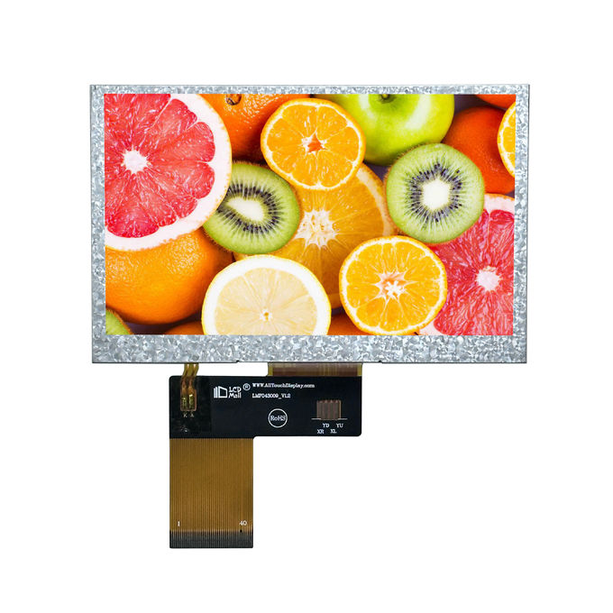 4.3" TFT Transmisor 480x272 280nits IPS Vidrio RGB 4,3 pulgadas Pantalla LCD con PCAB/CPT/RTP 1