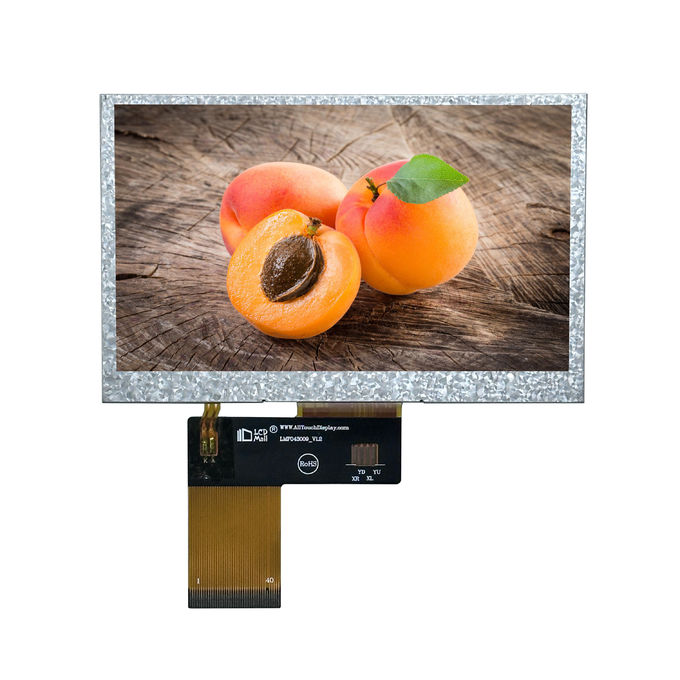 4.3" TFT Transmisor 480x272 280nits IPS Vidrio RGB 4,3 pulgadas Pantalla LCD con PCAB/CPT/RTP 2