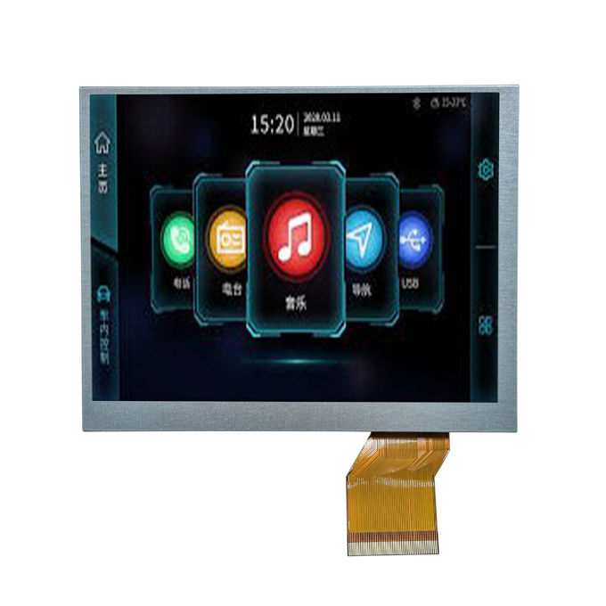 5Display industrial VGA TFT de.7 pulgadas JD9168S RGB 640 * 480 con pantalla táctil personalizada en todas las direcciones de visualización / IPS 1