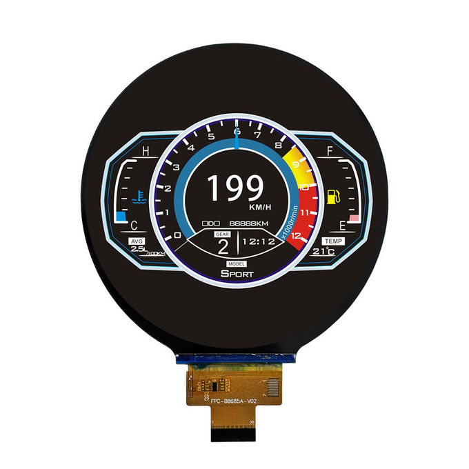 Módulo LCD TFT de alta durabilidad con conector 5S2P FPC VF 30±1.2V IF 40mA 0
